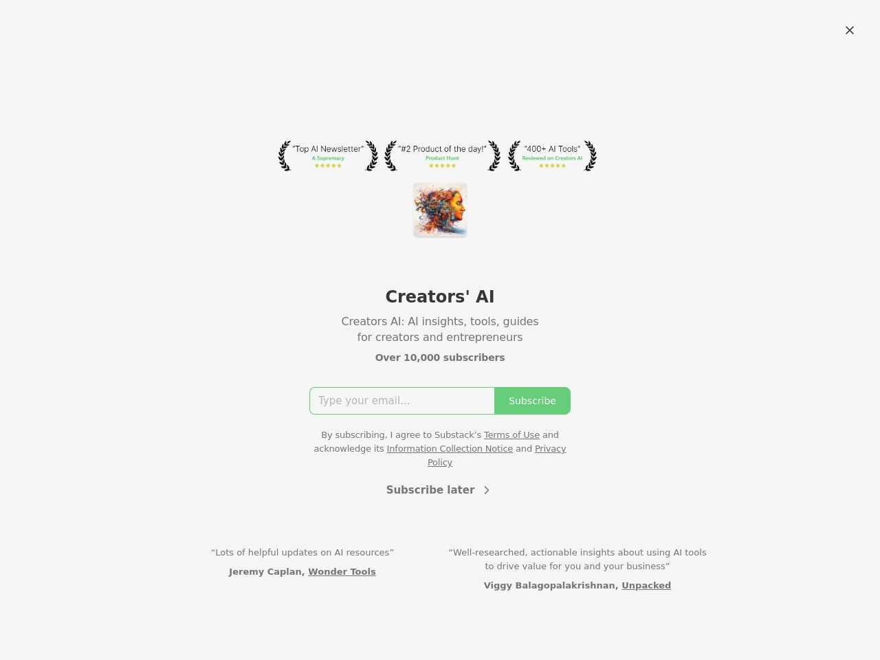 Creators’ AI官网 – 为创作者提供AI工具和资源