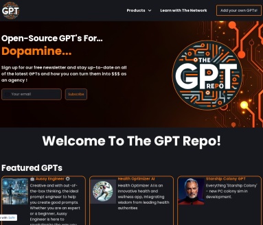 The GPT Repo官网 – 一个分享自制GPT的平台