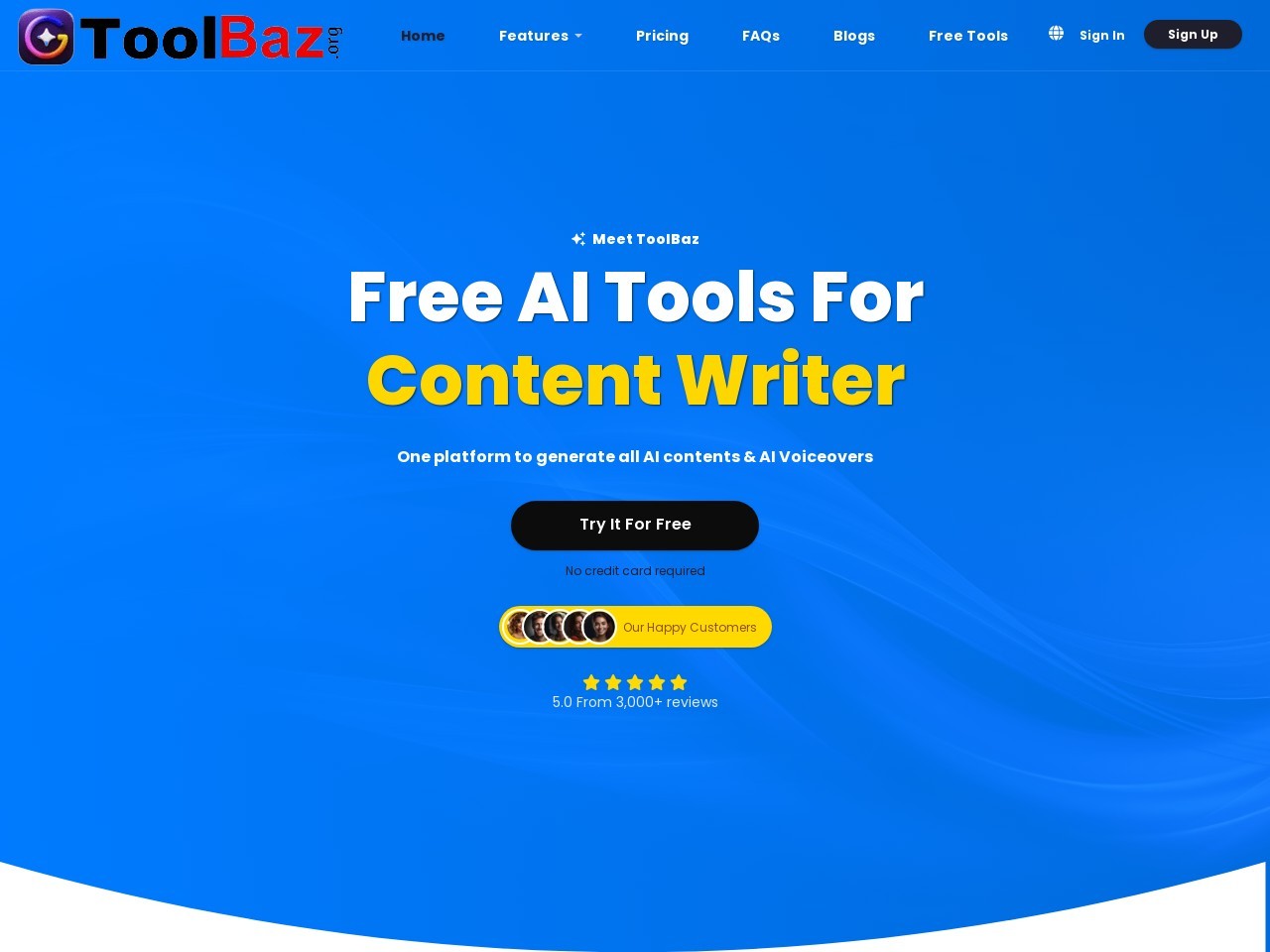 ToolBaz官网 – 全方位的AI内容创作平台