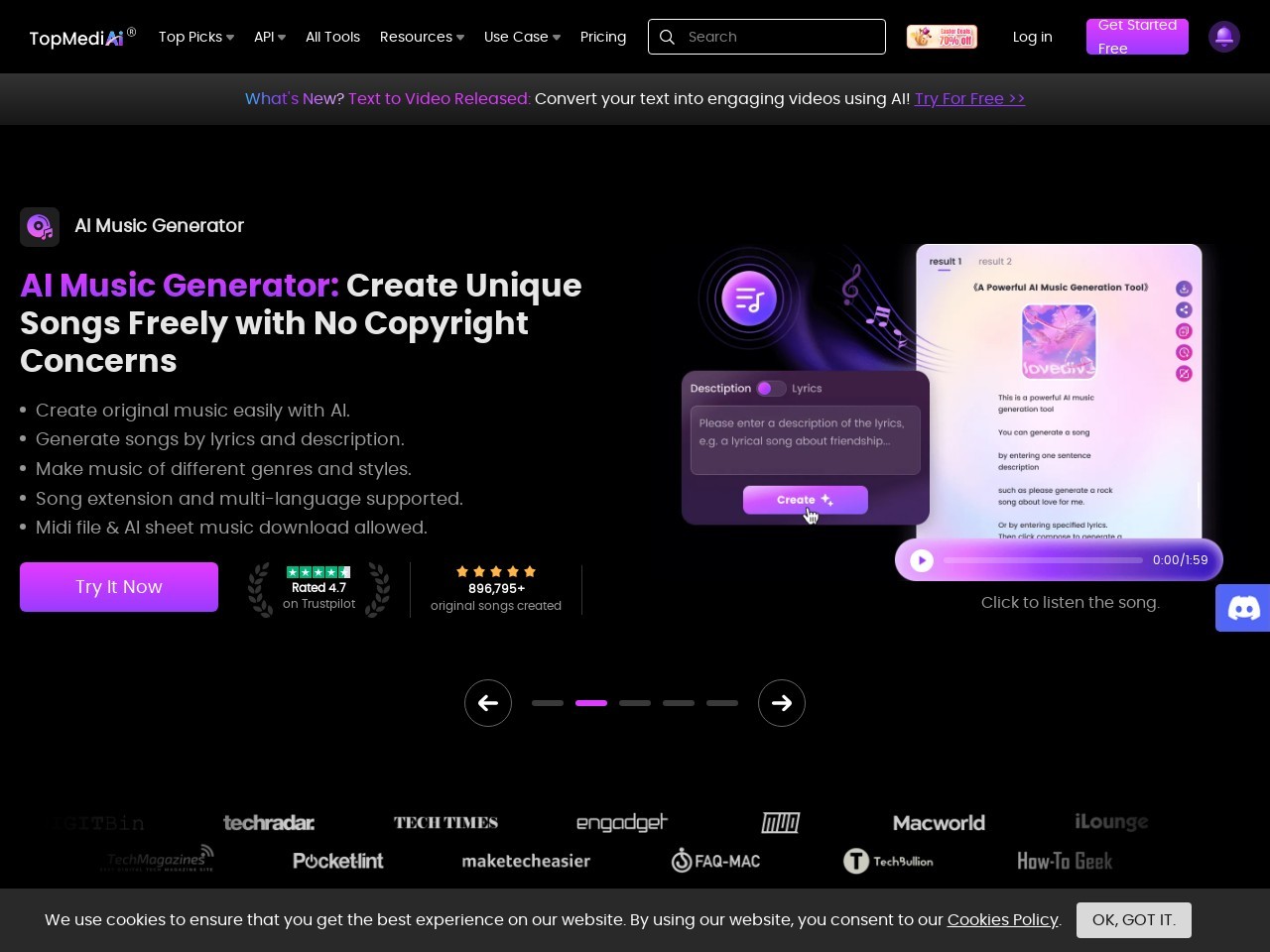 TopMediai®官网 – AI驱动的全方位媒体工具平台
