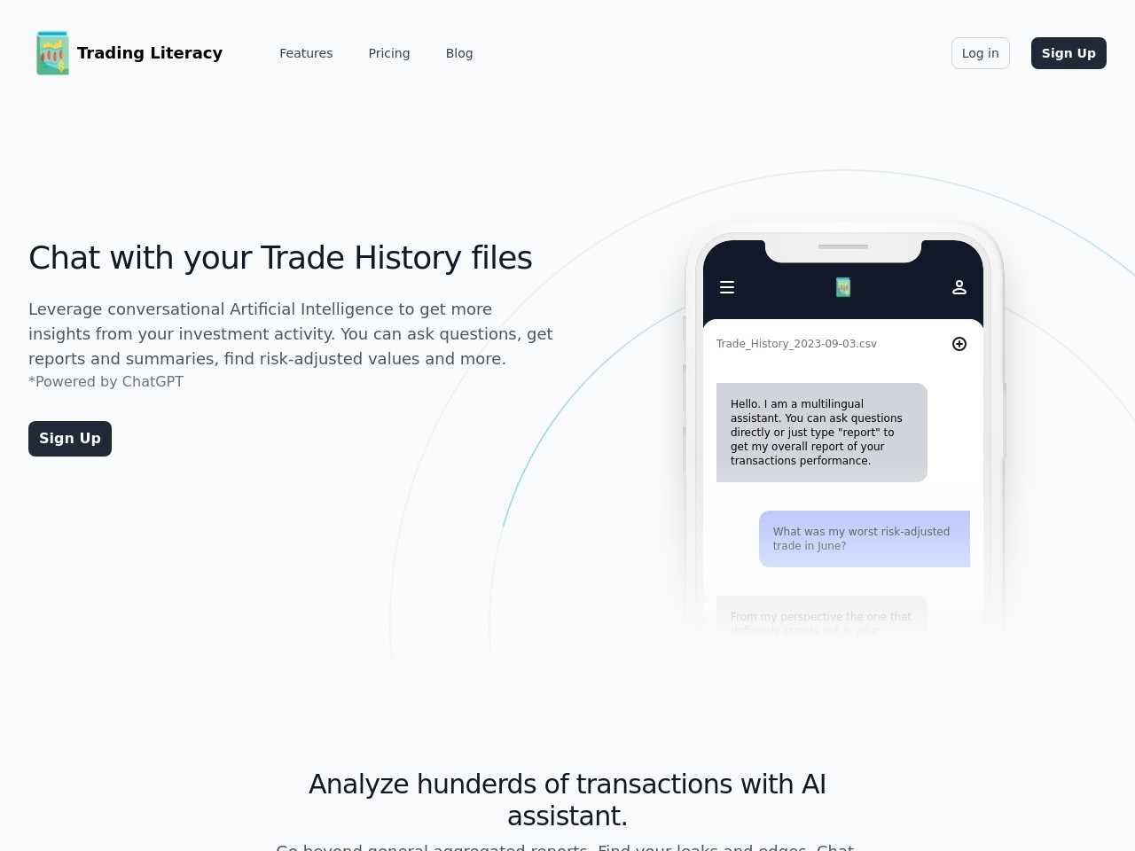 Trading Literacy官网 – 革命性的交易分析AI工具