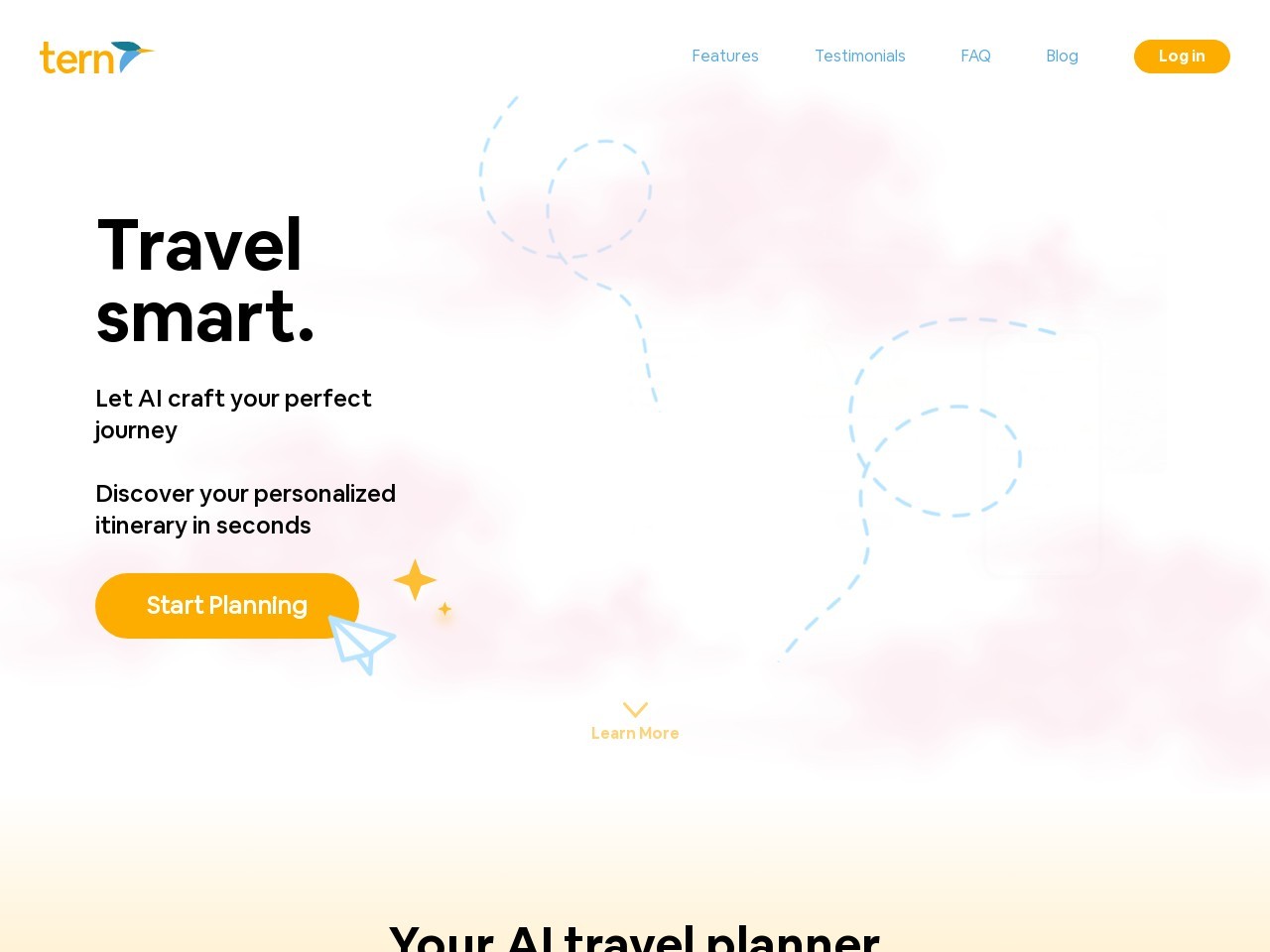 Tern官网 – 个性化的AI旅行规划师