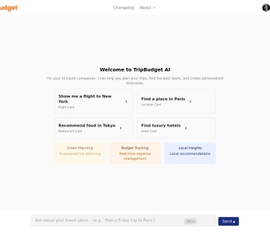 Trip Budget官网 – 个性化AI旅行规划助手