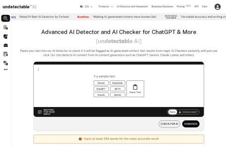 Undetectable AI：AI文本一键人性化-轻松规避所有检测器