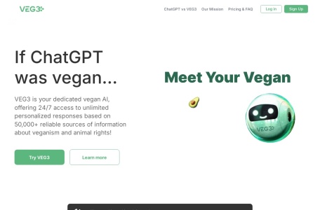 VEG3官网 – 为素食企业提供智能营销助手