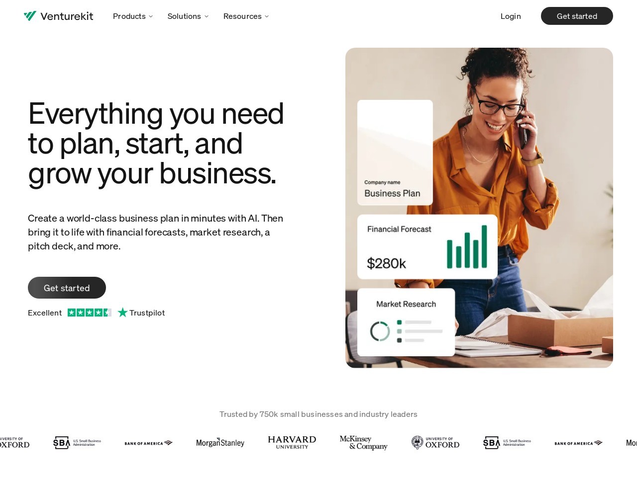 Venturekit官网 – 智能生成个性化商业计划