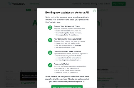 VenturusAI官网 – 将商业创意变为现实的工具