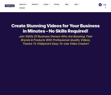 Viddyoze官网 – 强大的AI视频生成器