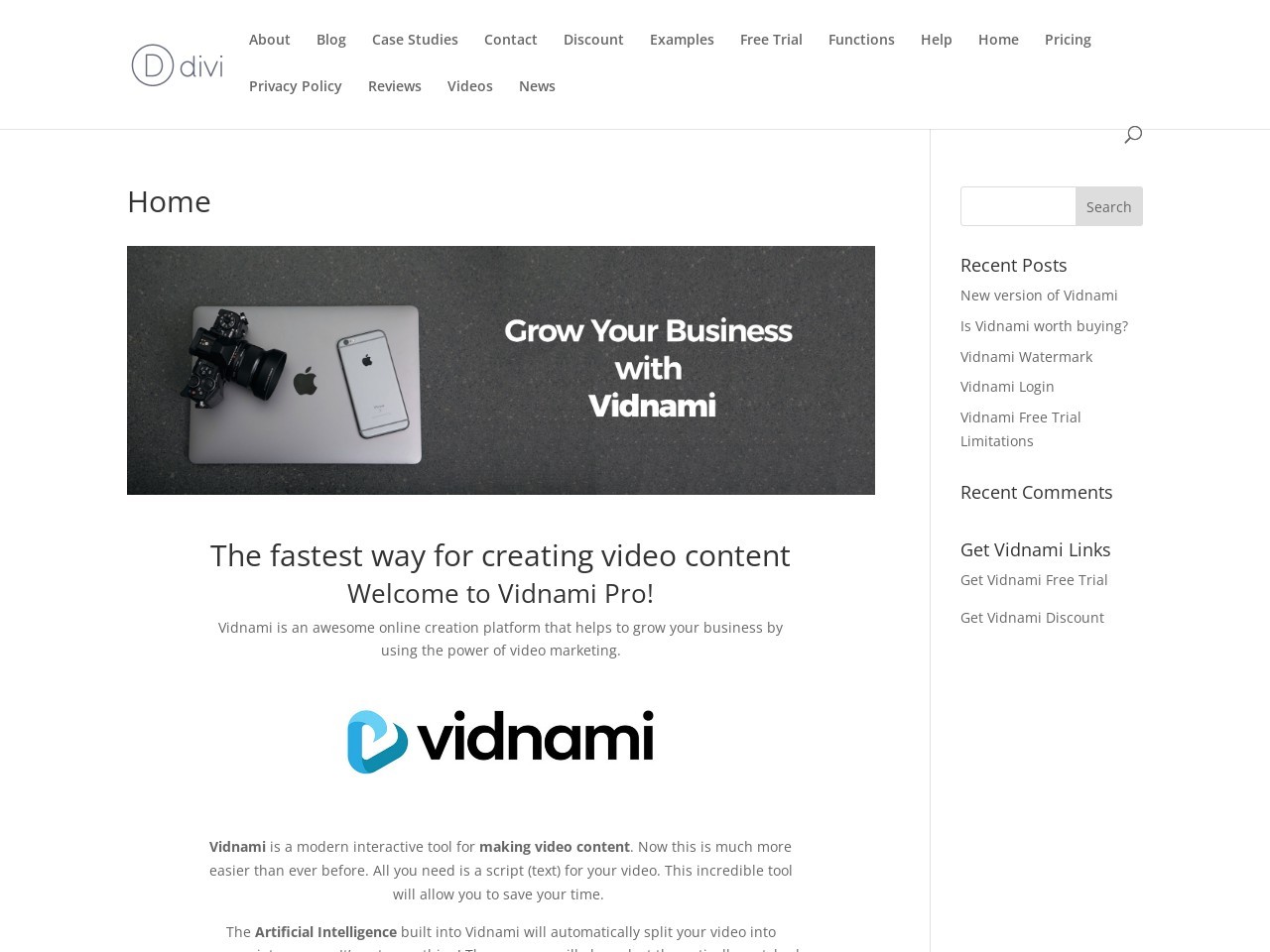 Vidnami Pro官网 – 简化视频制作的在线平台