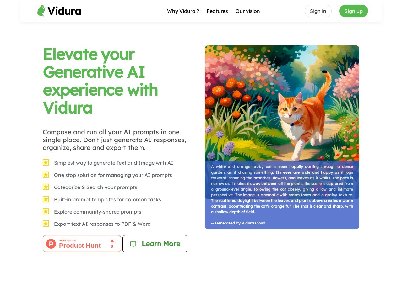 Vidura AI官网 – 高效的AI提示管理系统