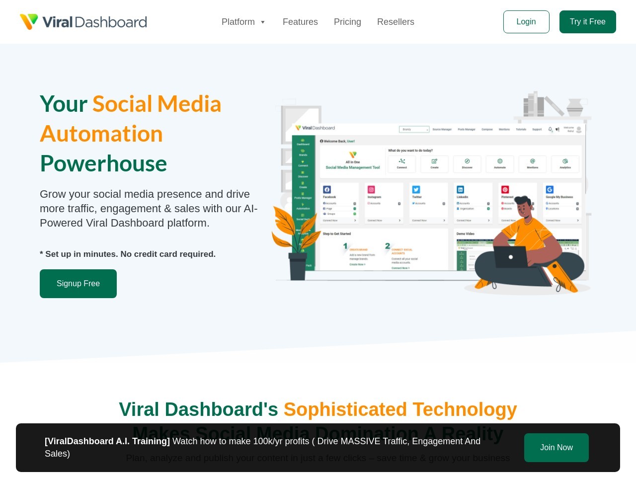 ViralDashboard官网 – 社交媒体自动化平台