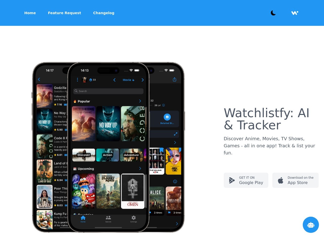 Watchlistfy: Watchlist Tracker官网 – 一站式娱乐追踪应用