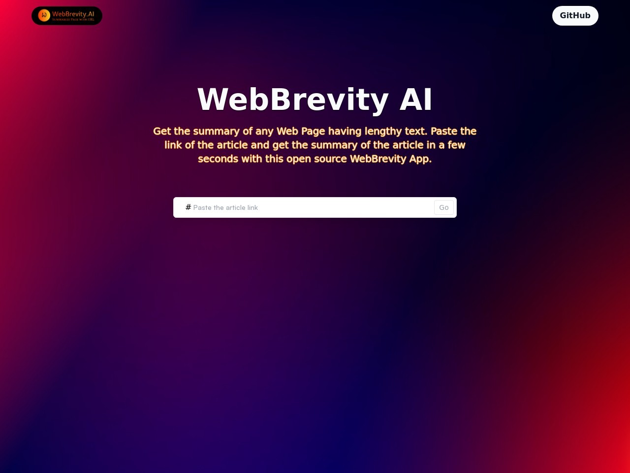 WebBrevity.AI官网 – 快速获取网页摘要