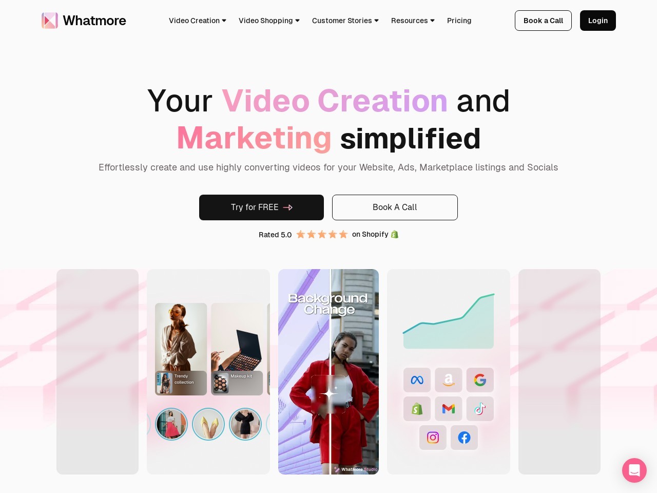 Whatmore Studio官网 – AI驱动的广告产品视频制作工具