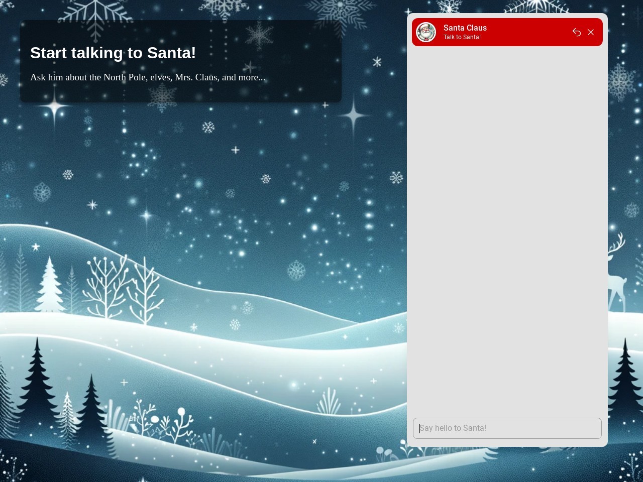 What’s Up Santa Claus官网 – 与圣诞老人聊天的AI