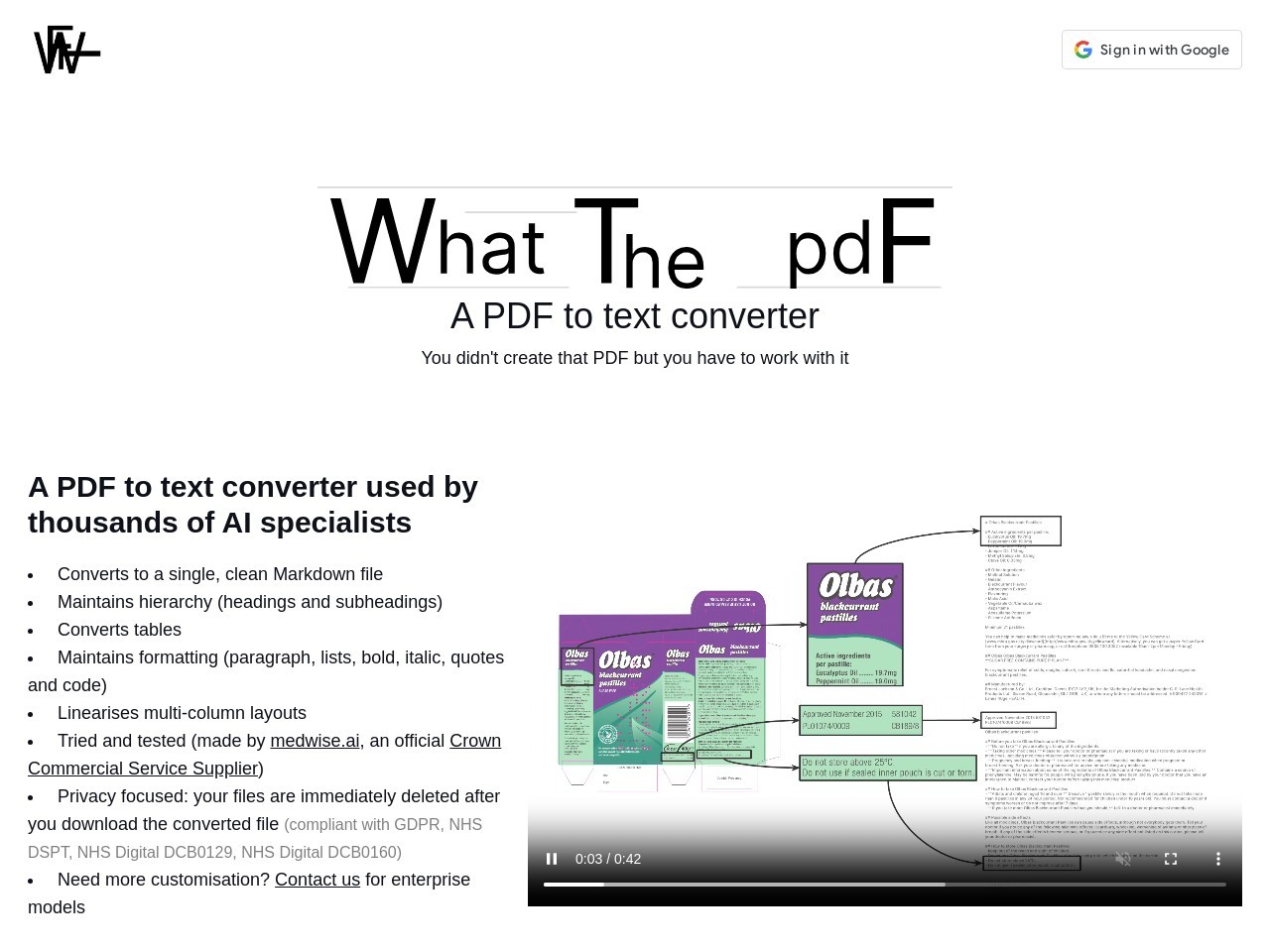 What The pdF官网 – 将PDF转换为可读结构化文本