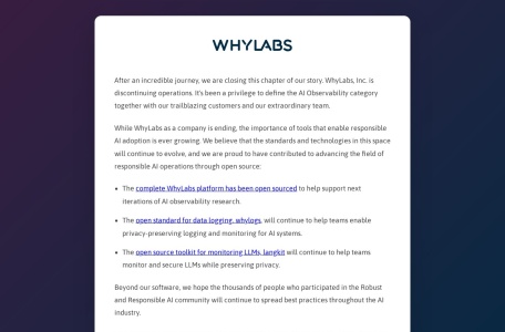 WhyLabs AI Observability Platform