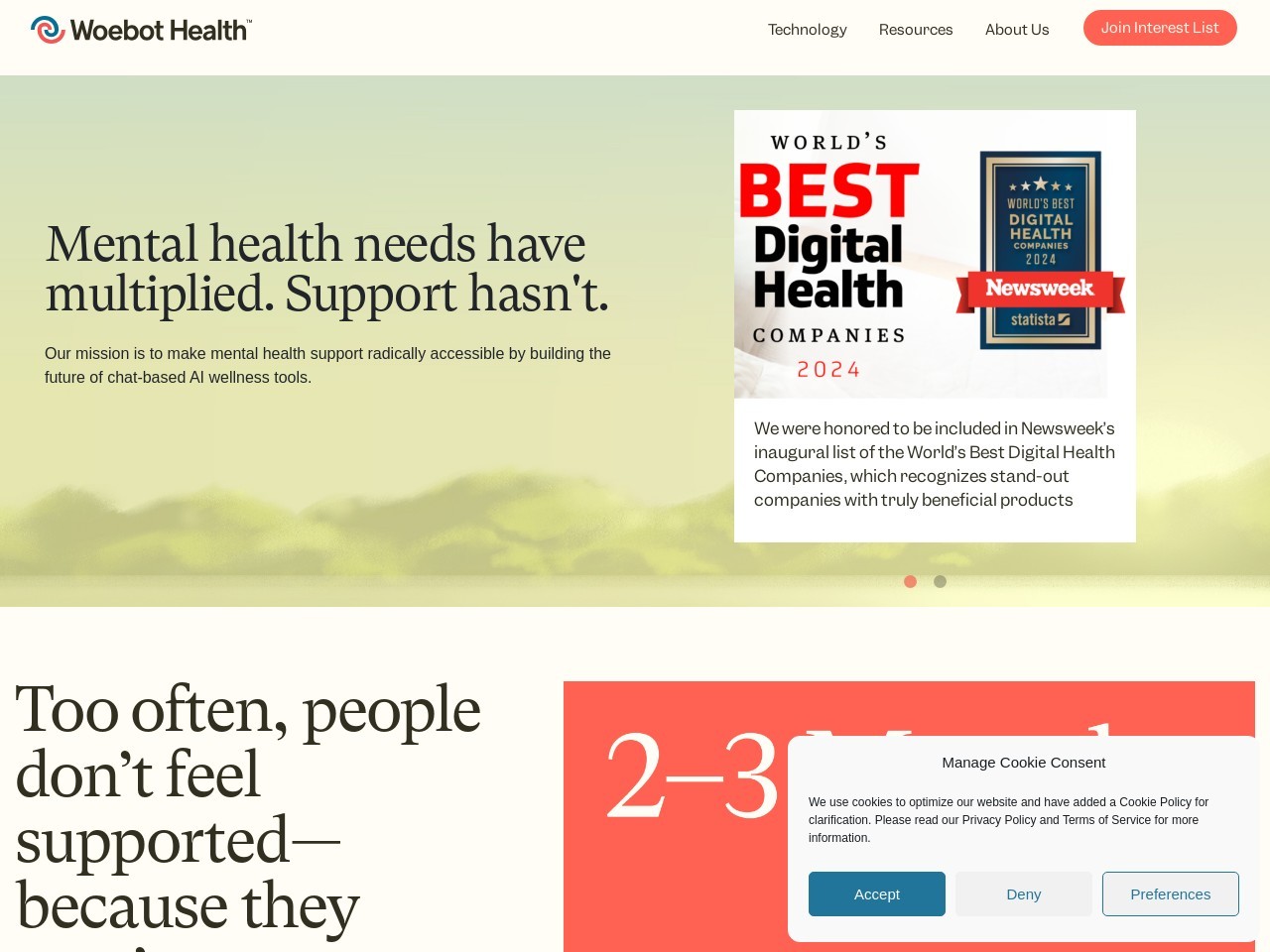 Woebot Health ai心理按摩