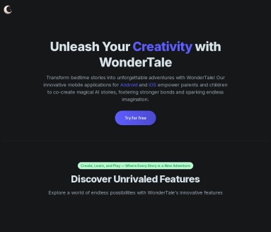 WonderTale – AI Stories官网 – AI生成个性化儿童睡前故事