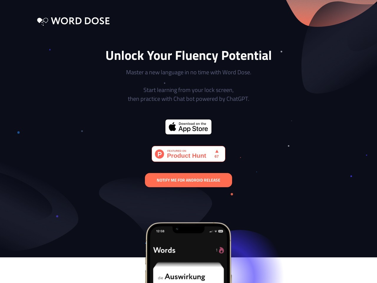 Word Dose German官网 – 创新语言学习应用