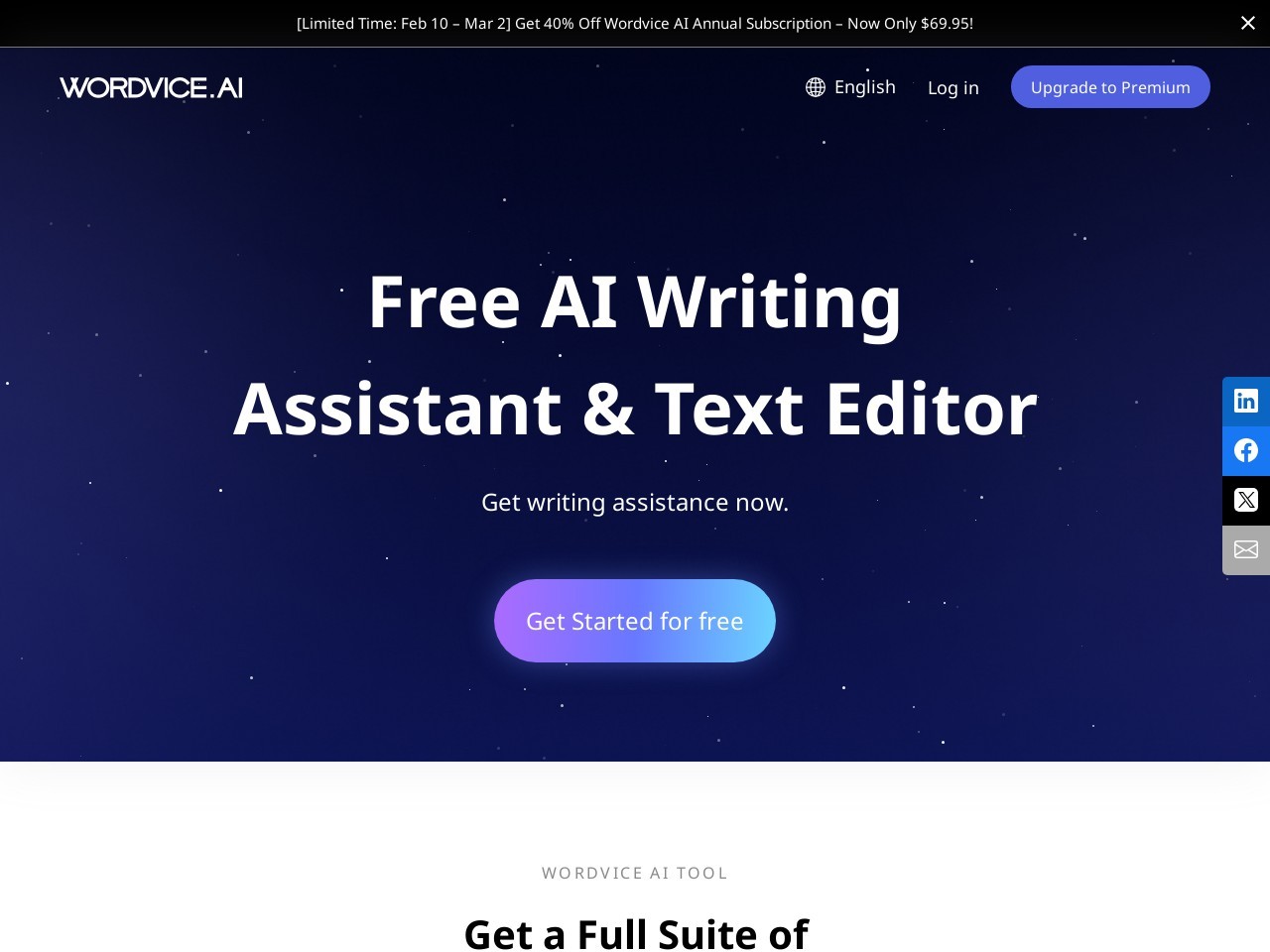 Wordvice AI Writing Assistant-全面的英语修订工具