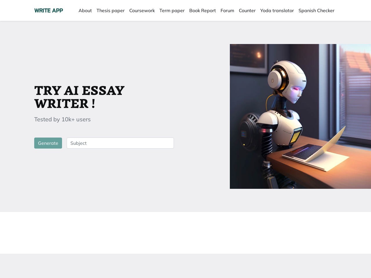 Write! App官网 – 一款免费AI论文写作工具