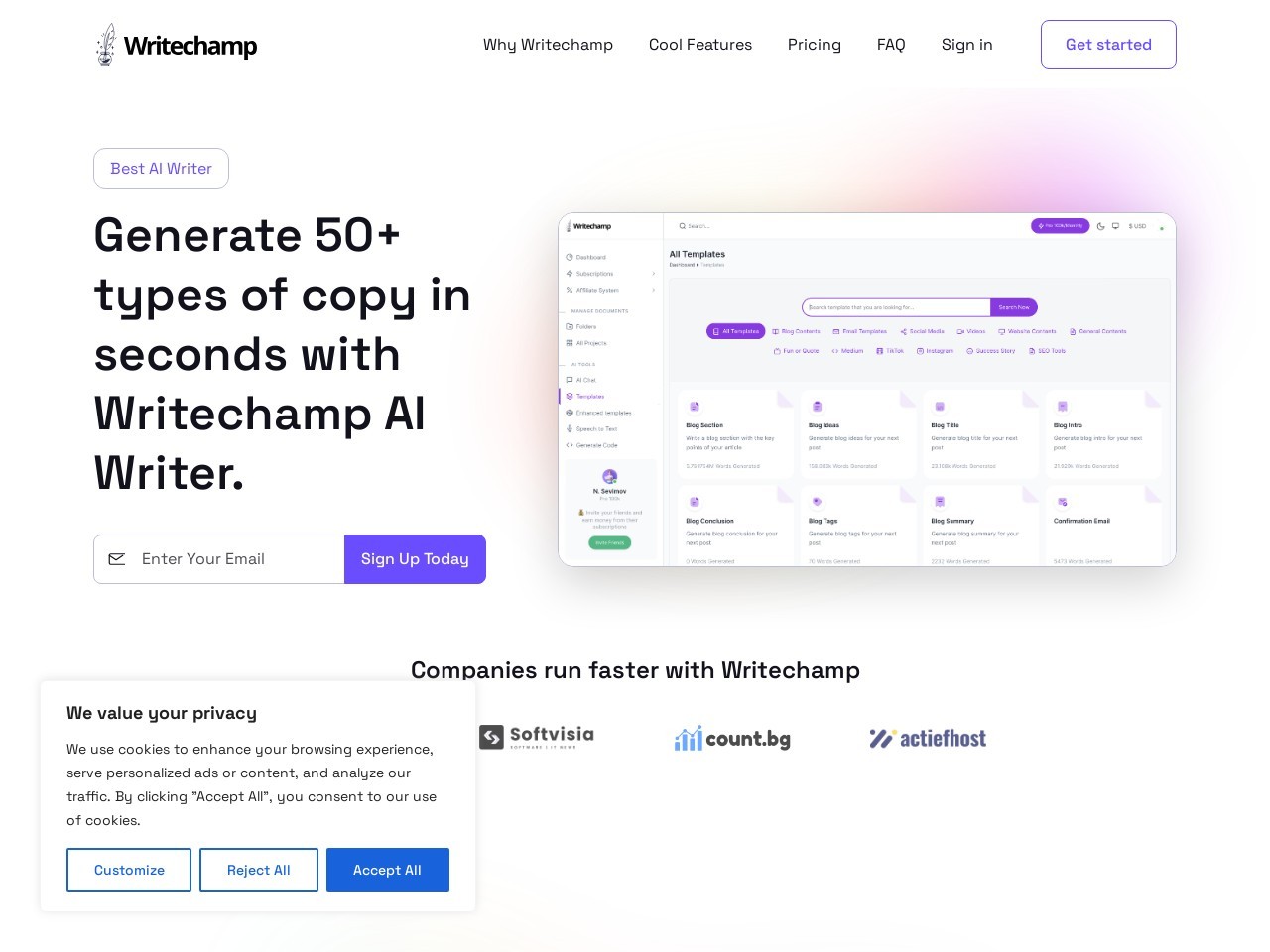 Writechamp官网 – AI驱动的内容创作工具