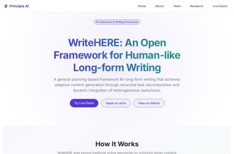 WriteHERE-AI：开源AI写作框架，智能规划深度长文创作。