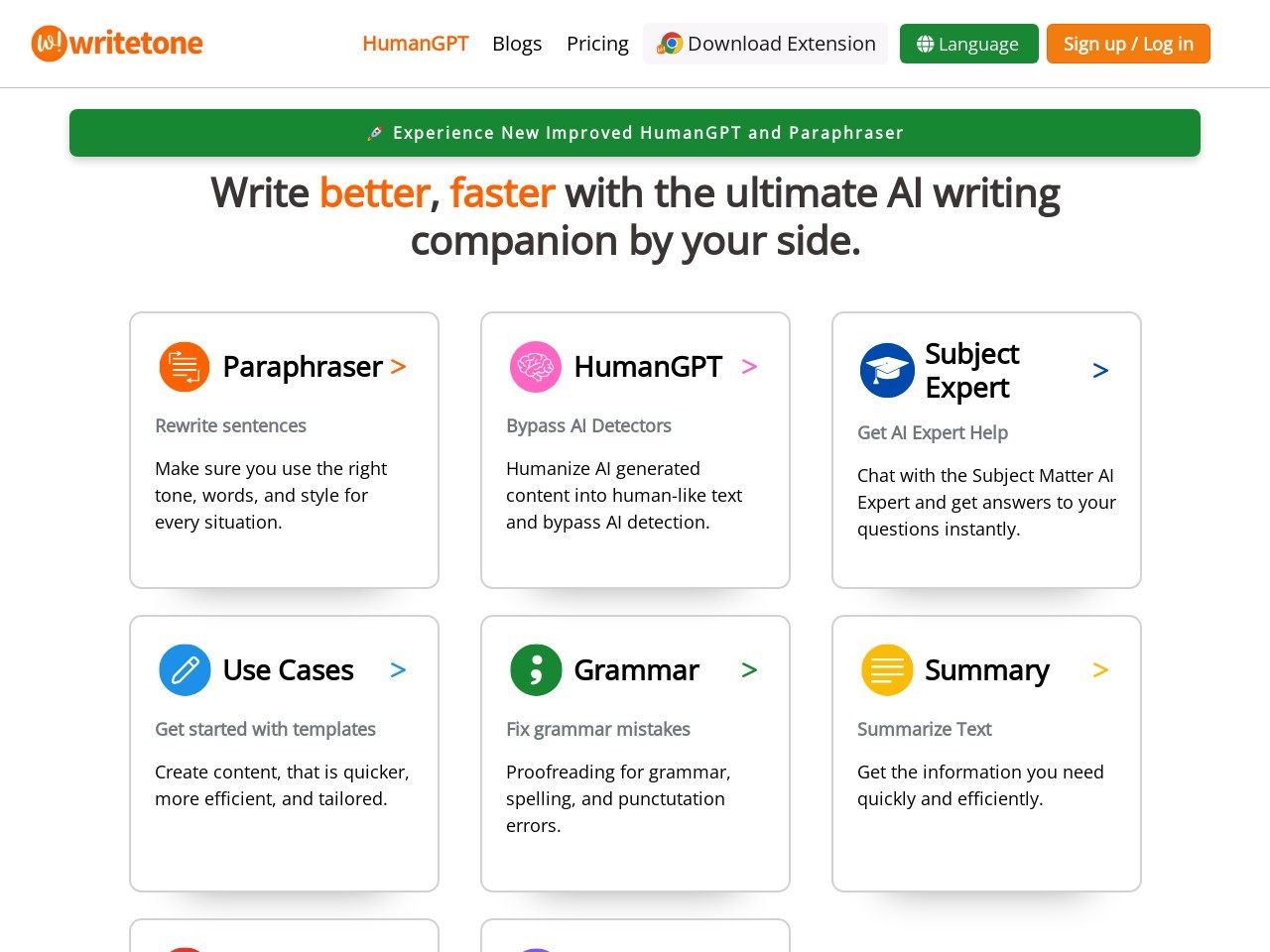 Writetone官网 – 帮助你选择合适写作语气的工具