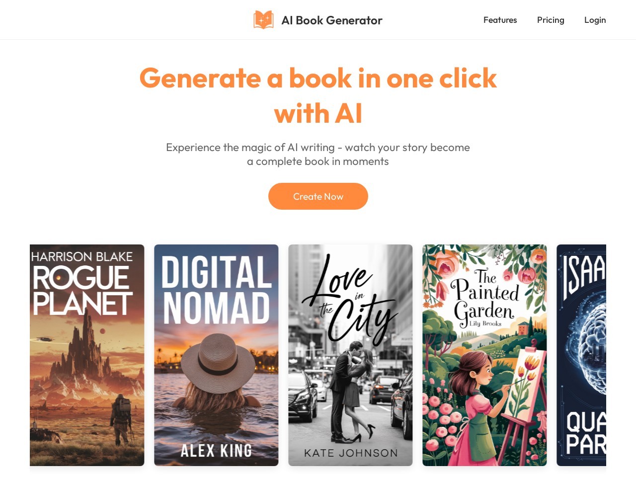 AI Book Generator官网 – 一键生成电子书的强大工具