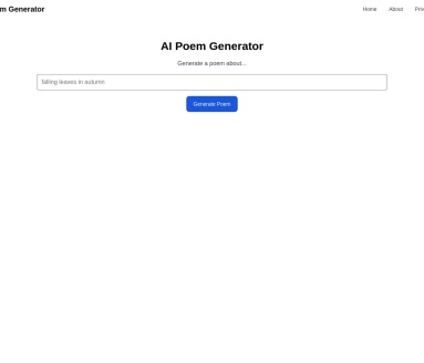 AI Poem Generator官网 – 利用AI生成独特诗歌的在线工具