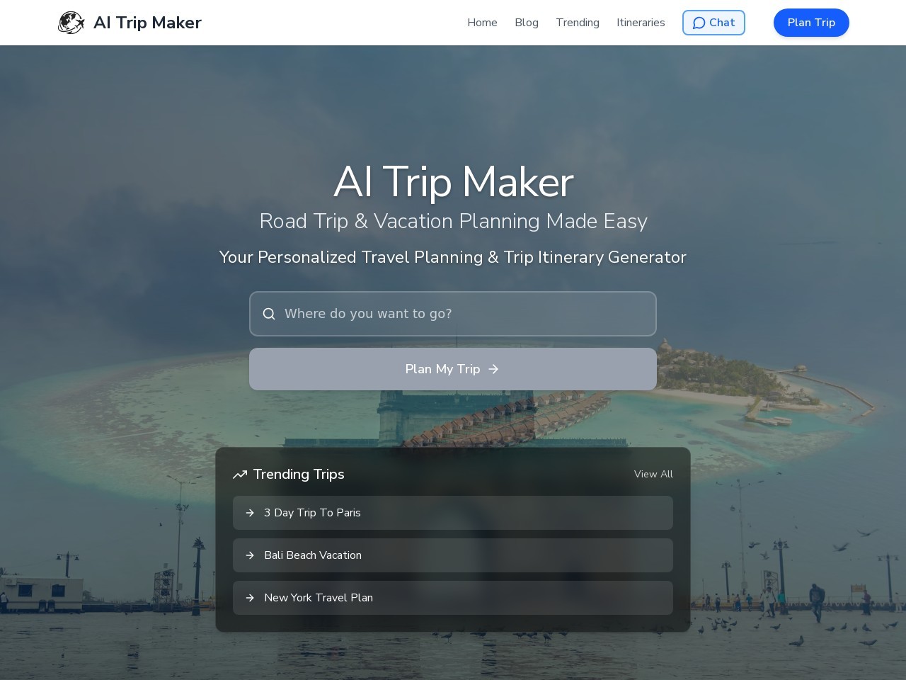 AI Trip Maker官网 – 轻松愉快的旅行规划工具