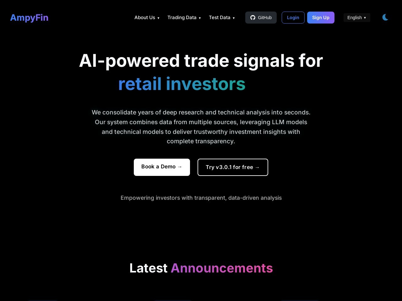 AmpyFin官网 – AI驱动的开源纳斯达克交易系统