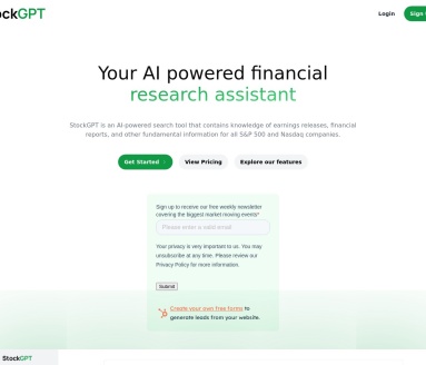 StockGPT官网 – AI驱动的财报搜索工具
