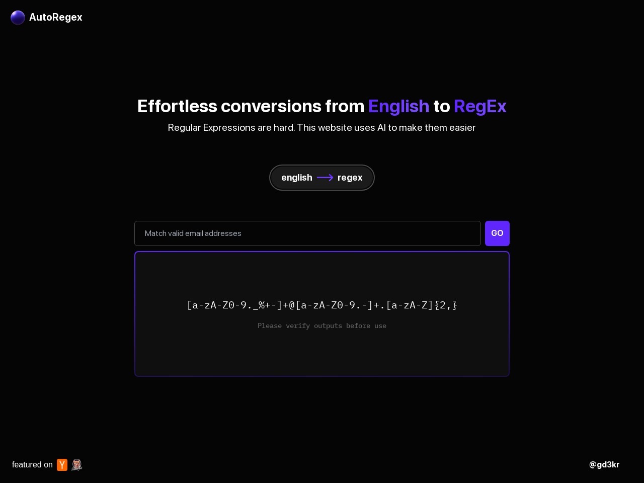 AutoRegex ai正则表达式