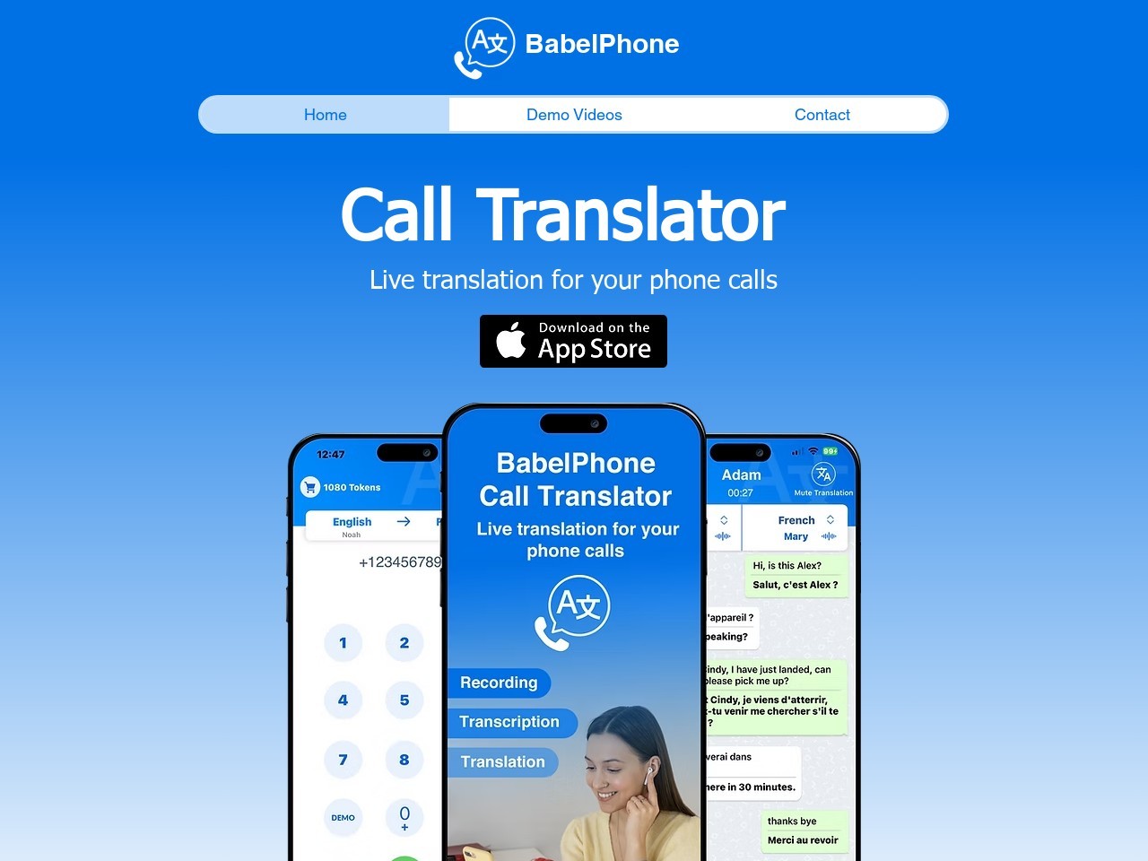 BabelPhone官网 – 实时录音、转录与翻译的AI应用