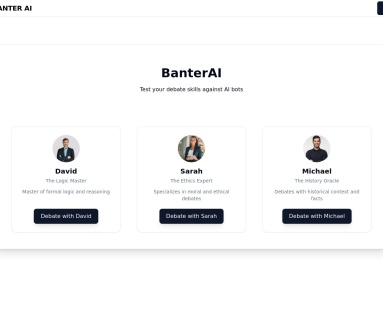 Banterai官网 – 与AI头像进行语音对话的创新工具