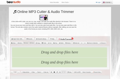 在线MP3剪辑工具-BearAudio免费在线音频编辑