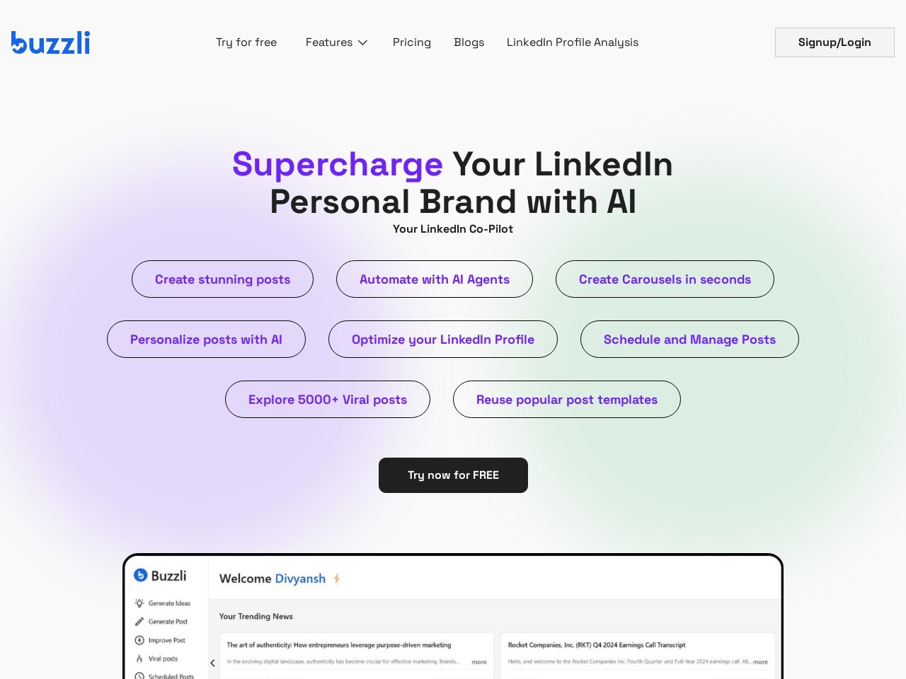 Buzzli官网 – AI驱动的LinkedIn内容助手