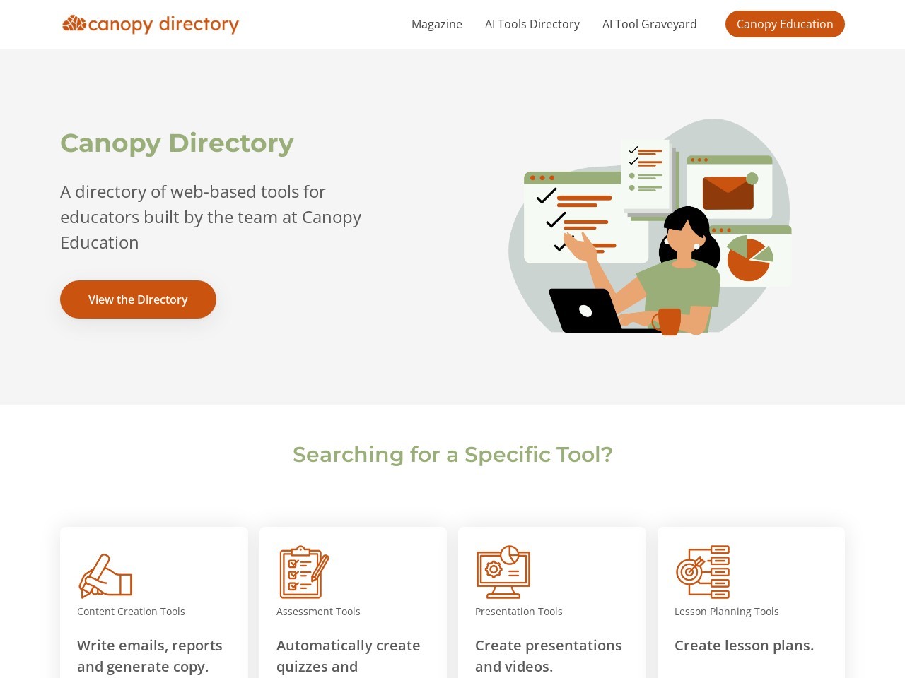 Canopy Directory官网 – 教育工作者的AI工具平台