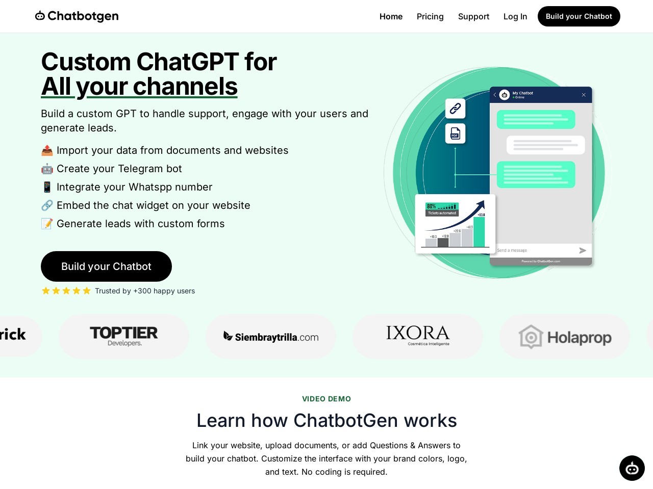 ChatbotGen官网 – 无需编码的智能聊天机器人构建工具