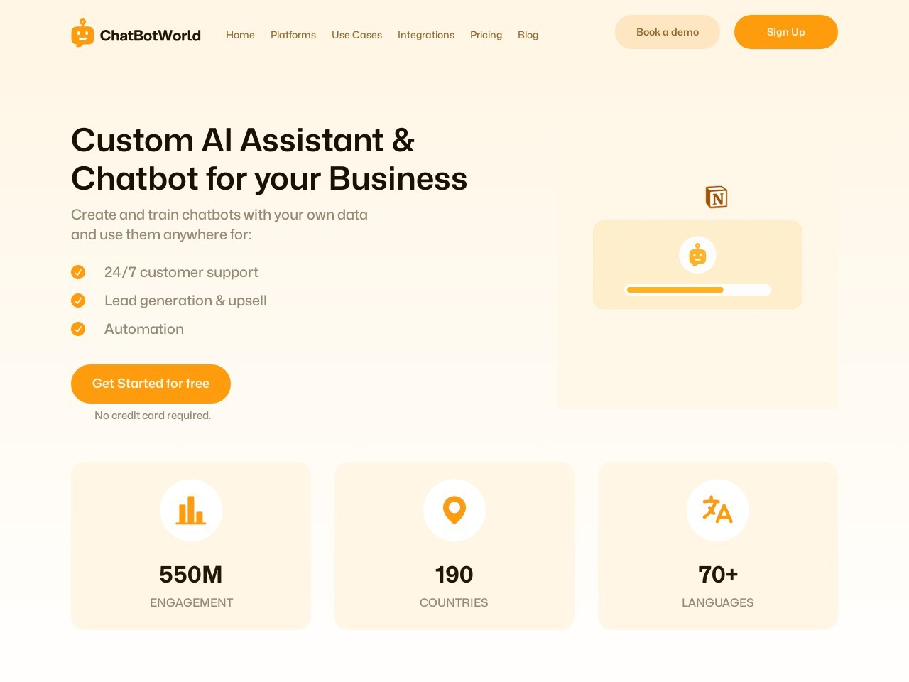 ChatBotWorld: AI Engagement Suite官网 – 先进的AI聊天机器人平台