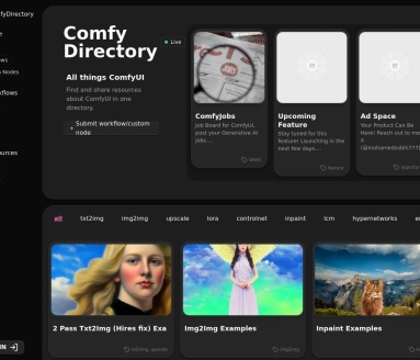 Comfy Directory官网 – ComfyUI资源共享平台