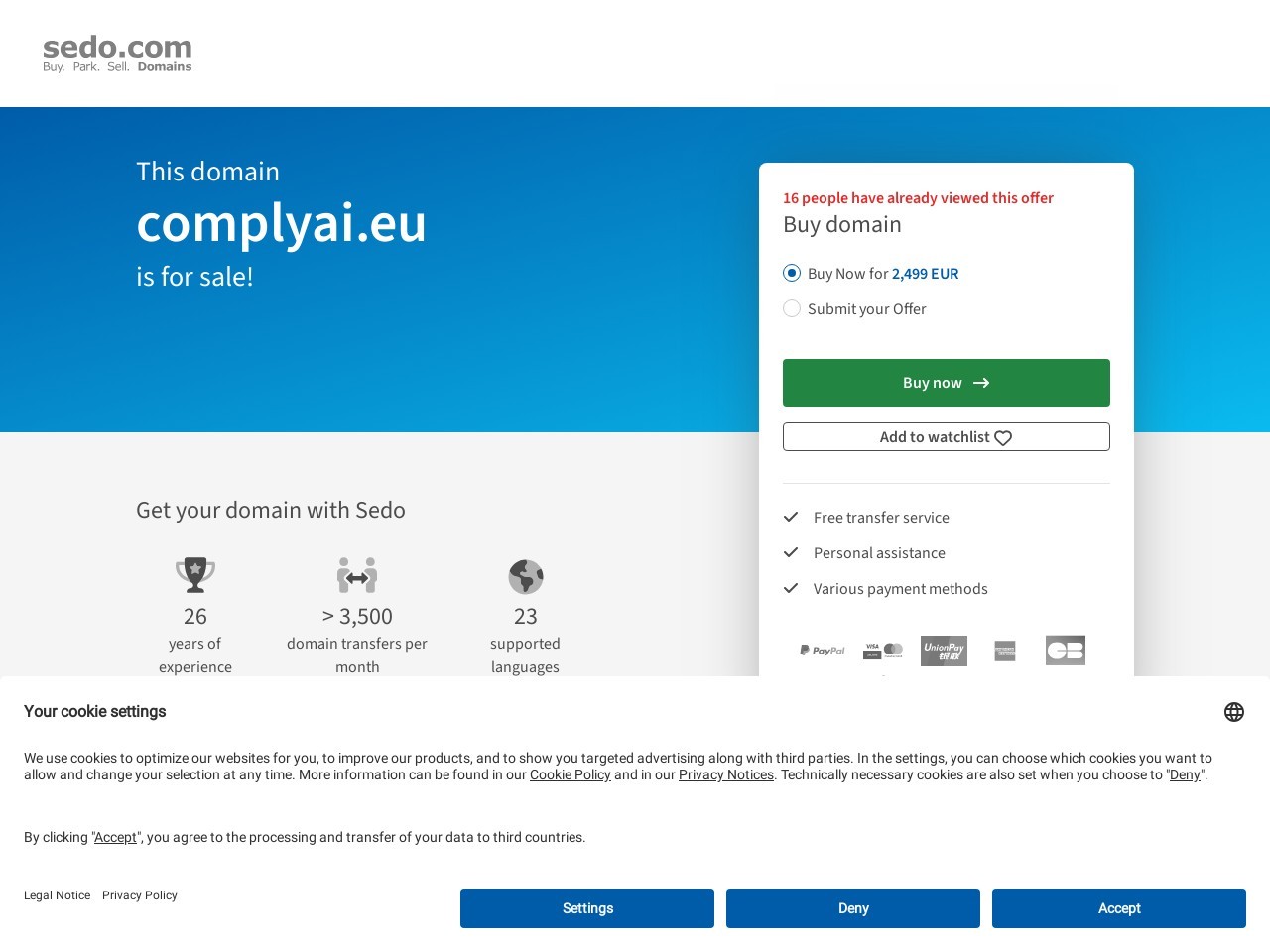 ComplyAI官网 – 快速轻松的AI合规解决方案
