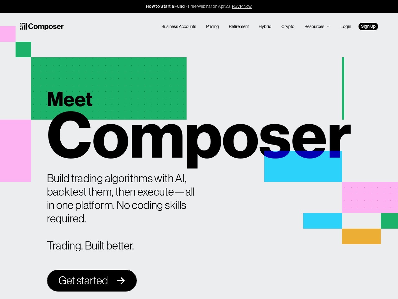 Composer – Your AI Copilot for Trading-无代码的智能交易平台