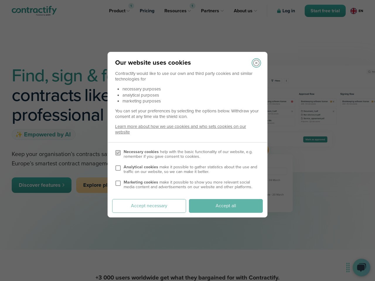 Contractify官网 – 简化在线合同管理的工具