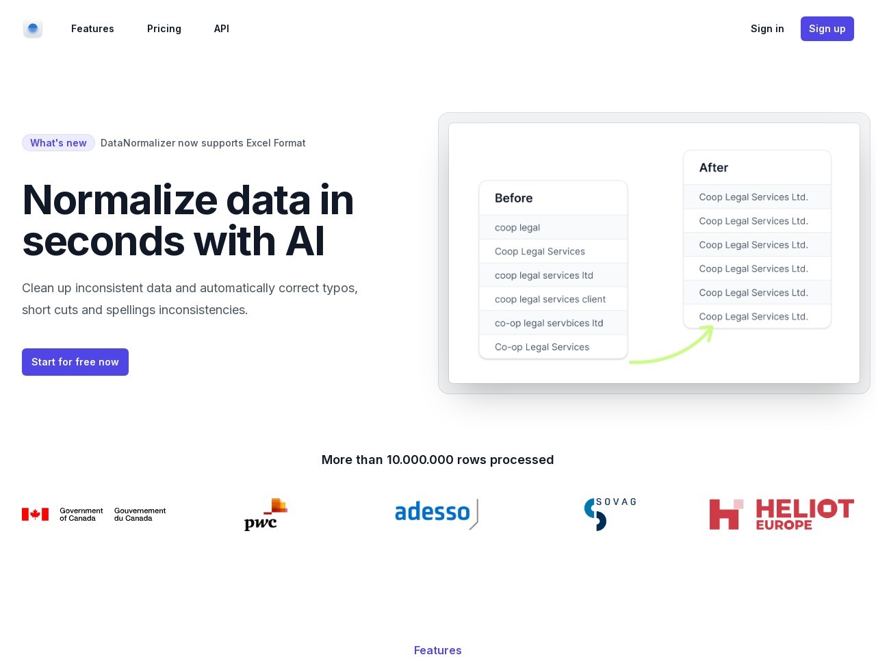 Data Normalizer官网 – 快速规范化和标准化数据