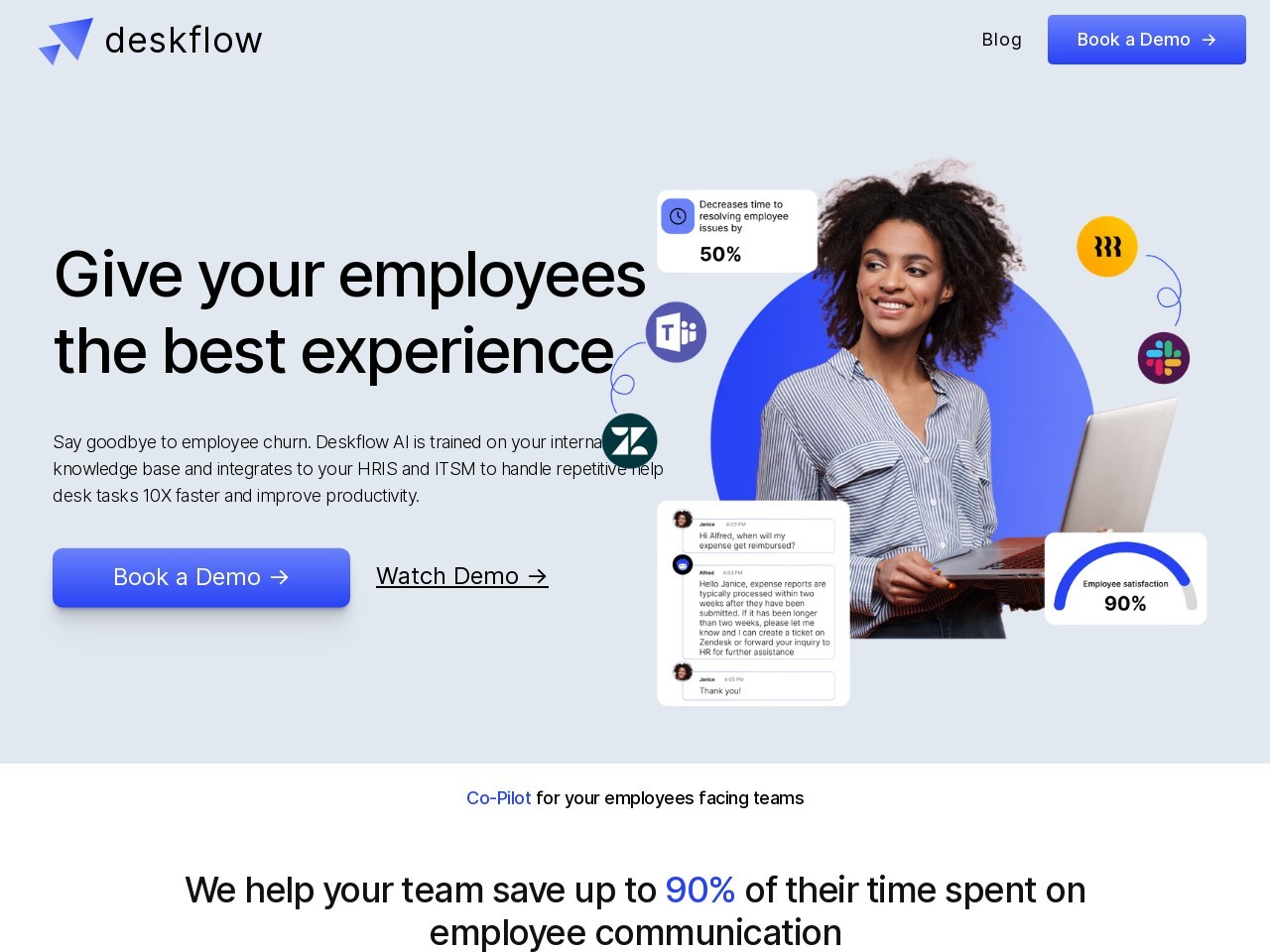 Deskflow AI-智能员工体验助手