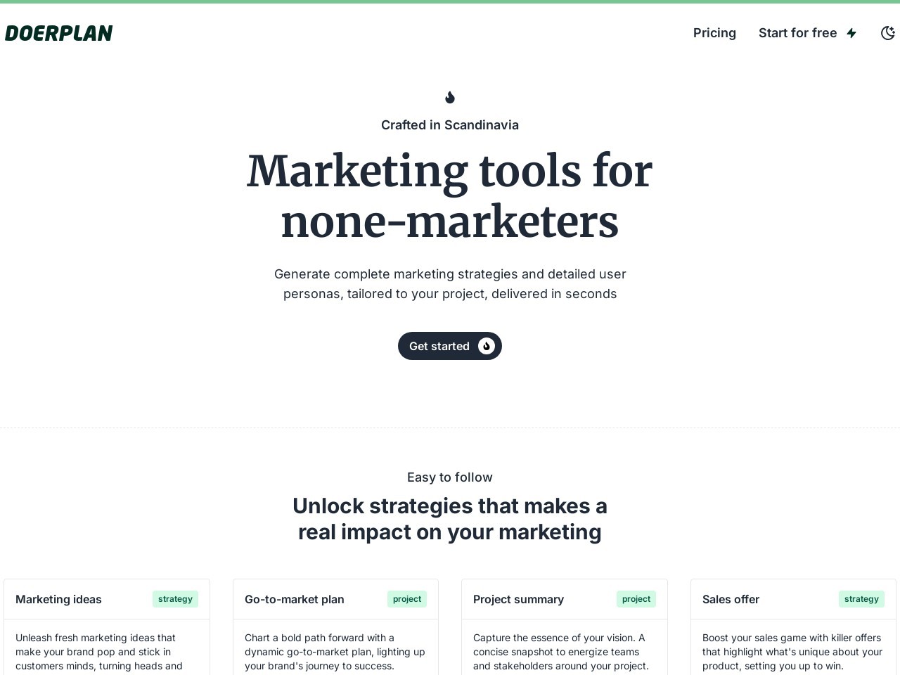 Doerplan: Automated marketing strategies官网 – 为创业者解密营销的工具