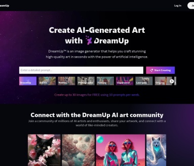 Dream Up (Deviant Art)官网 – AI艺术生成器，瞬间转化创意文本为视觉艺术